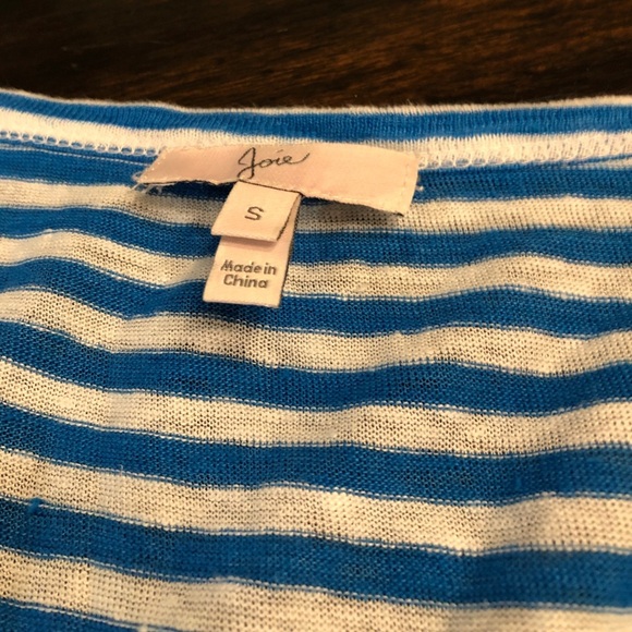 joie striped blue top S - Picture 2 of 5